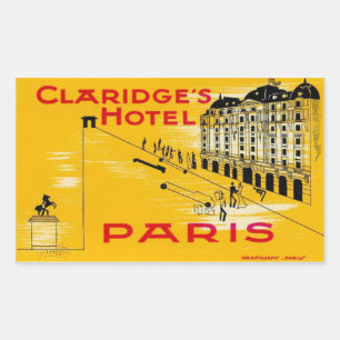 Pegatina Rectangular Claridge' s Hotel (París)