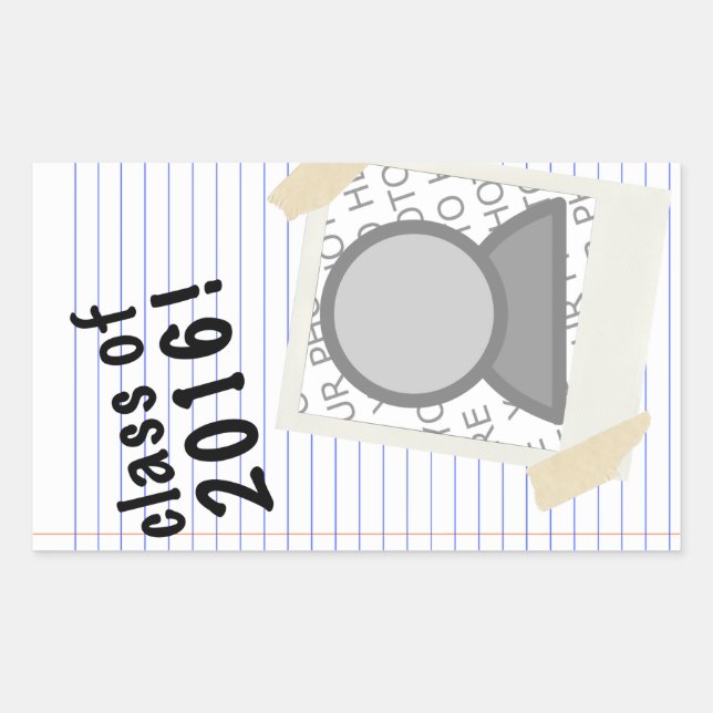 Pegatina Rectangular clase de 2016 (Anverso)
