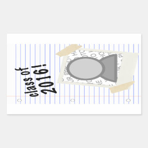 Pegatina Rectangular clase de 2016