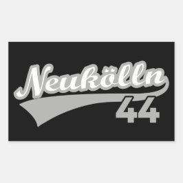 Pegatina Rectangular Clásico Berlín Neukölln 44 Ciudad Número