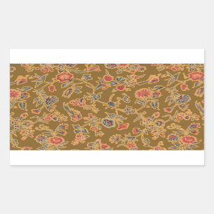 Pegatina Rectangular Clásico Flor Bonito Chintz Diseño floral suave