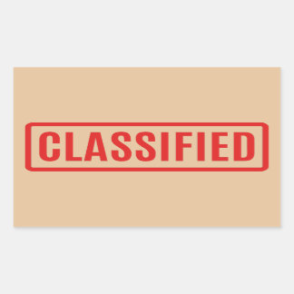 Pegatina Rectangular Clasificado