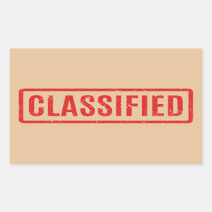 Pegatina rectangular clasificado estampado