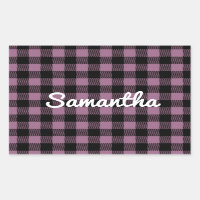 Classic Purple Buffalo Check Plaid Personalizado