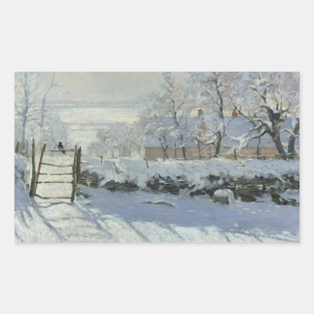 Pegatina Rectangular Claude Monet (Anverso)