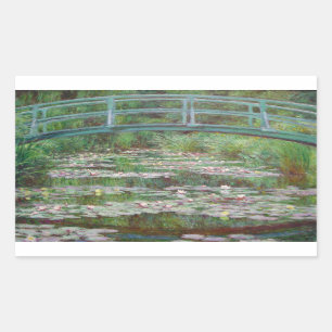 Pegatina Rectangular Claude Monet - El puente japonés