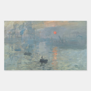 Pegatina Rectangular Claude Monet Impression Sunrise Soleil Levant