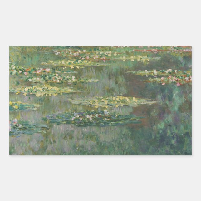 Pegatina Rectangular Claude Monet - Le Bassin des Nympheas (Anverso)