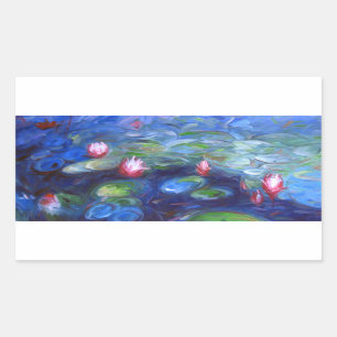 Pegatina Rectangular Claude Monet: Lirios de agua 2