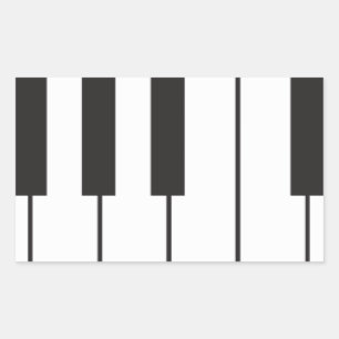 Pegatina Rectangular Claves de piano