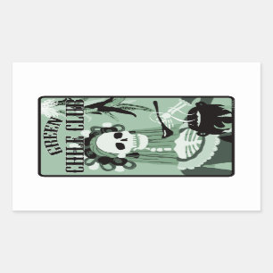 Pegatina Rectangular club de chile verde