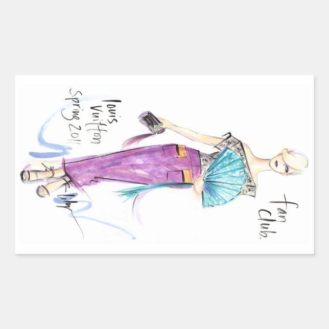 Pegatina Rectangular Club de fans (Anverso)