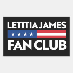 Pegatina Rectangular Club de Fans de Letitia James