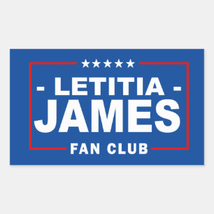Pegatina Rectangular Club de Fans de Letitia James