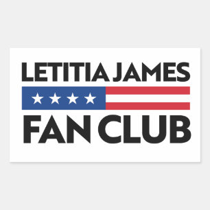 Pegatina Rectangular Club de Fans de Letitia James