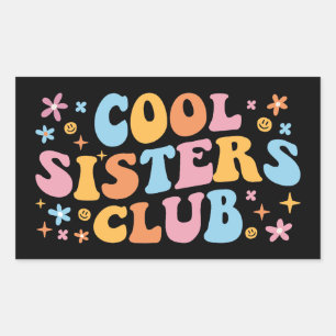 Pegatina Rectangular Club de Hermanas Geniales III