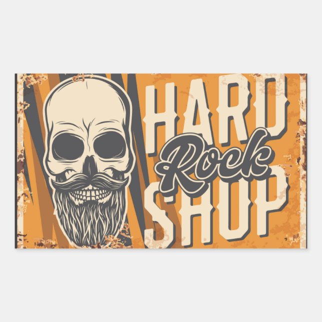 Pegatina Rectangular Club de música (Anverso)