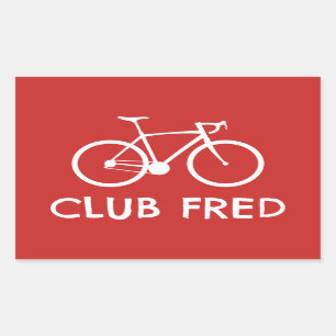 Pegatina Rectangular Club Fred Cycling