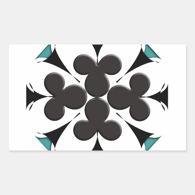 Pegatina Rectangular Clubes (Anverso)