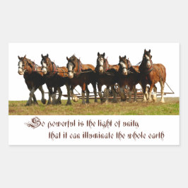 Pegatina Rectangular Clydesdales