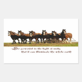 Pegatina Rectangular Clydesdales