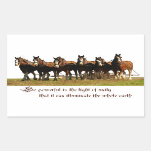 Pegatina Rectangular Clydesdales