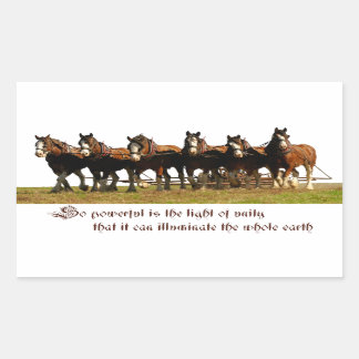 Pegatina Rectangular Clydesdales