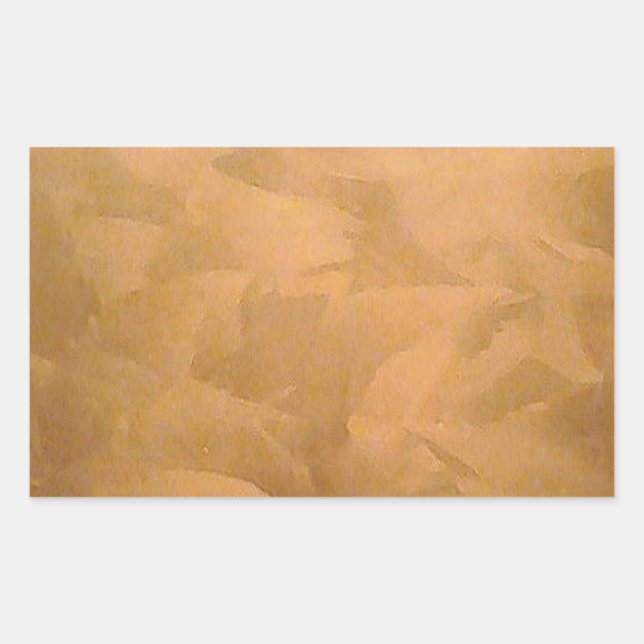 Pegatina Rectangular Cobre metálico cepillado a mano (Anverso)