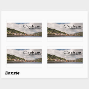 Pegatina Rectangular Cochem Mosel Alemania