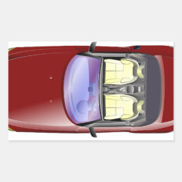 Pegatina Rectangular Coches coloridos