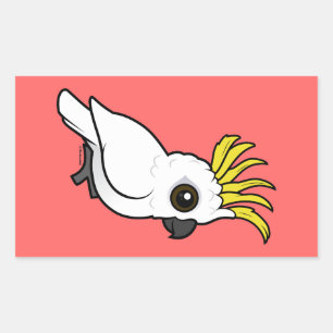 Pegatina Rectangular Cockatoo almenado