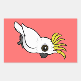Pegatina Rectangular Cockatoo almenado