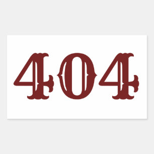 Pegatina Rectangular Código de área 404 (Atlanta, GA)