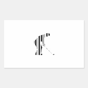 Pegatina Rectangular CÓDIGO DE BAR GOLFER Golf Diseño de Patrón Depo