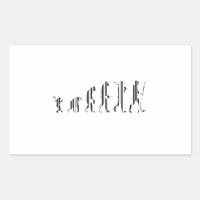 Pegatina Rectangular CÓDIGO DE BARRA DE EVOLUCIÓN Diseño de patrones de (Anverso)