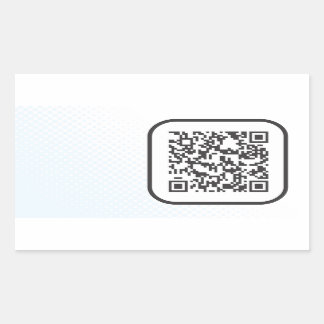Pegatina Rectangular Código de barra QR escaneado