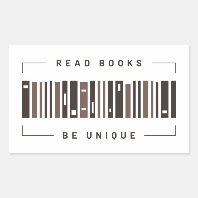 Pegatina Rectangular Código de barras de libros (Anverso)