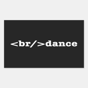 Pegatina Rectangular código HTML de interrupción