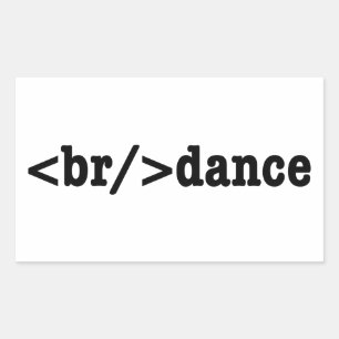 Pegatina Rectangular código HTML de interrupción