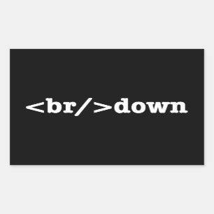 Pegatina Rectangular código HTML desglosado