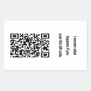 Pegatina Rectangular Código inútil de QR: Maravilla