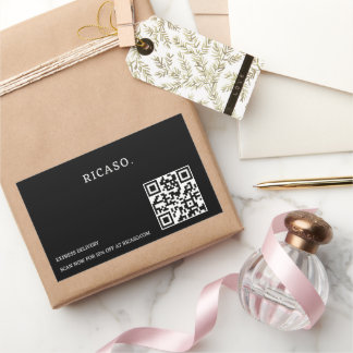 Pegatina Rectangular Código QR comercial Promocional