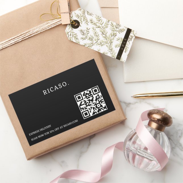 Pegatina Rectangular Código QR comercial Promocional (Regalar)