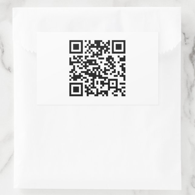 Pegatina Rectangular Código QR creado al instante (introduciendo su URL (Bolso)