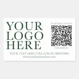 Pegatina Rectangular Código QR de la Compañía Comercial de Imagen con l