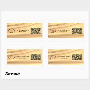 Pegatina Rectangular Código Qr de logotipo Minimalista profesional mode