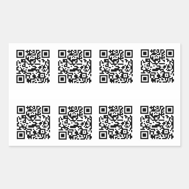 Pegatina Rectangular Código QR de TSA (Anverso)