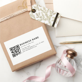 Pegatina Rectangular Código QR promocional de empresa