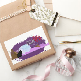 Pegatina Rectangular Colección de estampados de Halloween "Noche de Amo