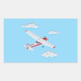 Pegatina Rectangular ¡Colección de Fiestas de aviones!